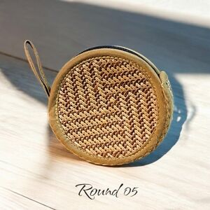 Handwoven Rattan Coin Purse